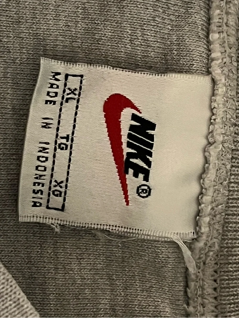 Vintage 90s Nike Arch Spell Out Sweatshirt XL Gray Center Swoosh